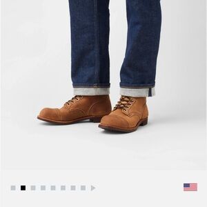 Iron ranger Red Wing Shoes Brown Leather lace up Work Boots